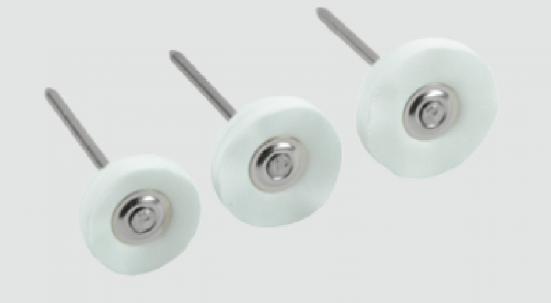 MINIATURBÜRSTEN, MICROFASER Miniaturbürsten mit Scheiben aus Microfaser – montiert für das Handstück. Ve.12St.